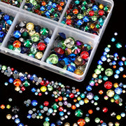 4000 dona Hot Fix Rhinestones Flatback Shisha Rhinestones uchun Hunarmandchilikki, kiyim-kechak, raqs kostyumlari, ko'p rangli