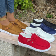 Women's Canvas Sneakers Slip-On Loafers with Soft Interior Durable Sole