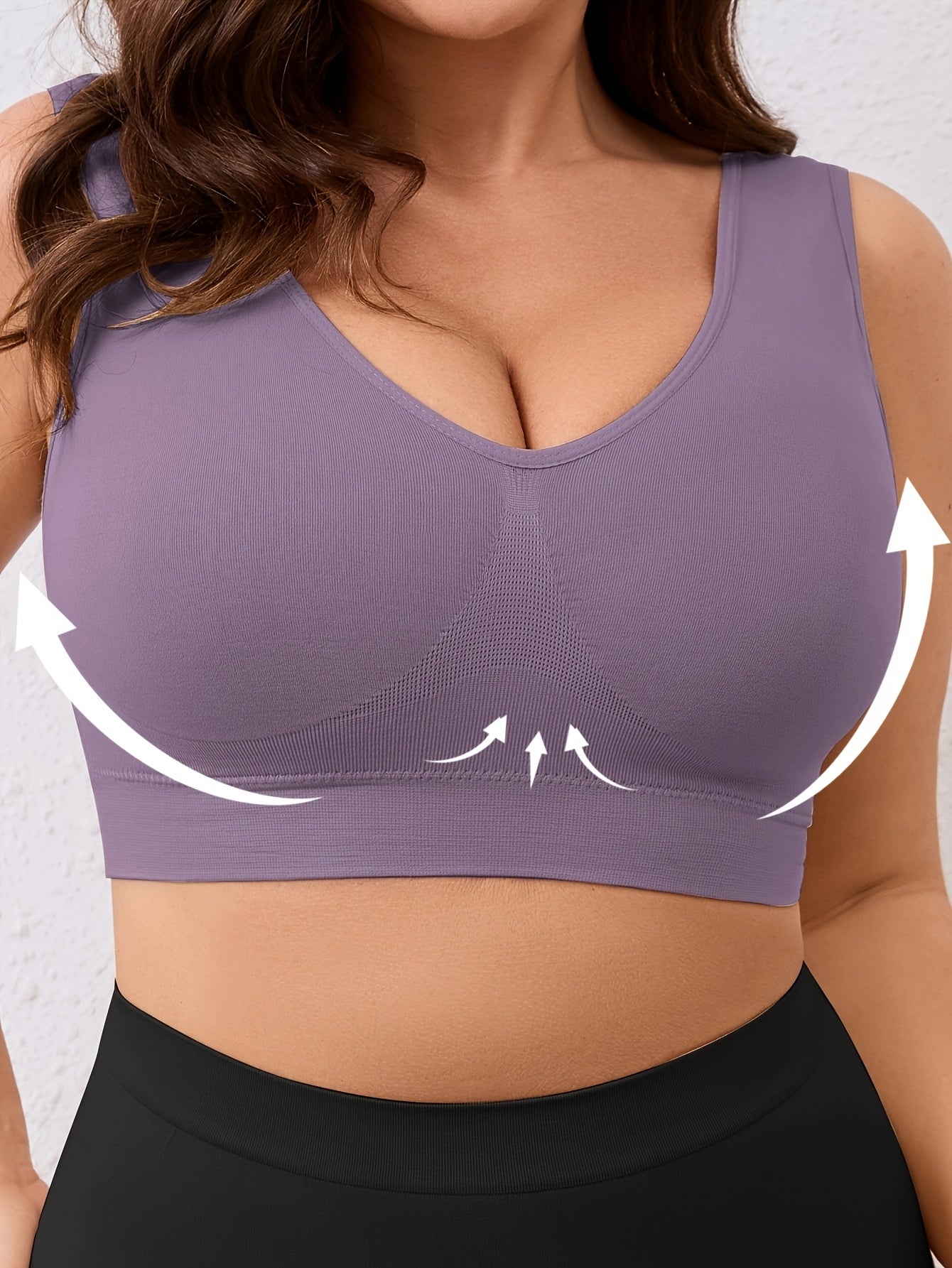 Women's Seamless Sports Bra Top Widened Straps Yoga Fitness Comfortable