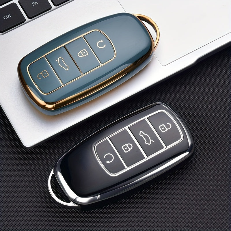 Unisex Black TPU Car Key Cover Protective Case for Remote Control