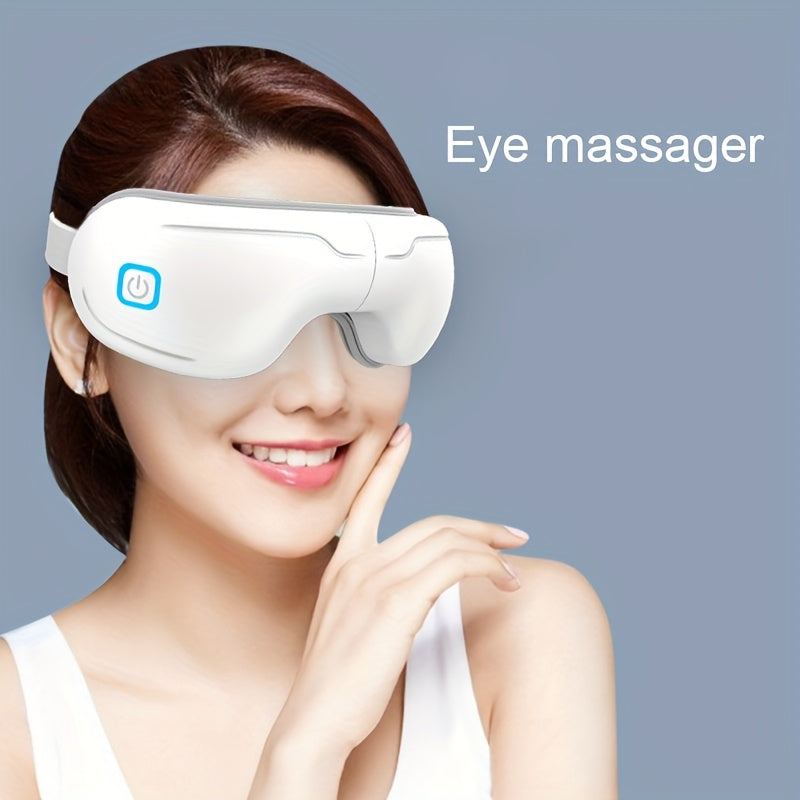 USB zaryadlash bilan qayta zaryadlanuvchi ko'z massajchisi, 1200mAh litiy batareyasi, boshni tinchlantiruvchi ko'z niqobi, zamonaviy dizayn, mukammal bayram sovg'asi.