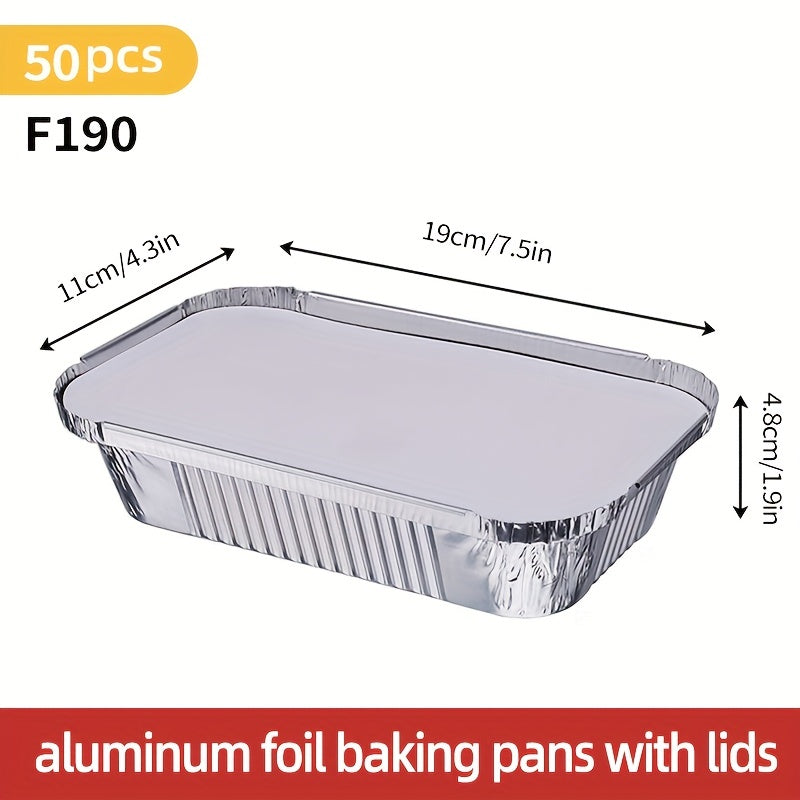 50 Pack Aluminum Foil Steam Table Pans Deep Food Storage and Prep