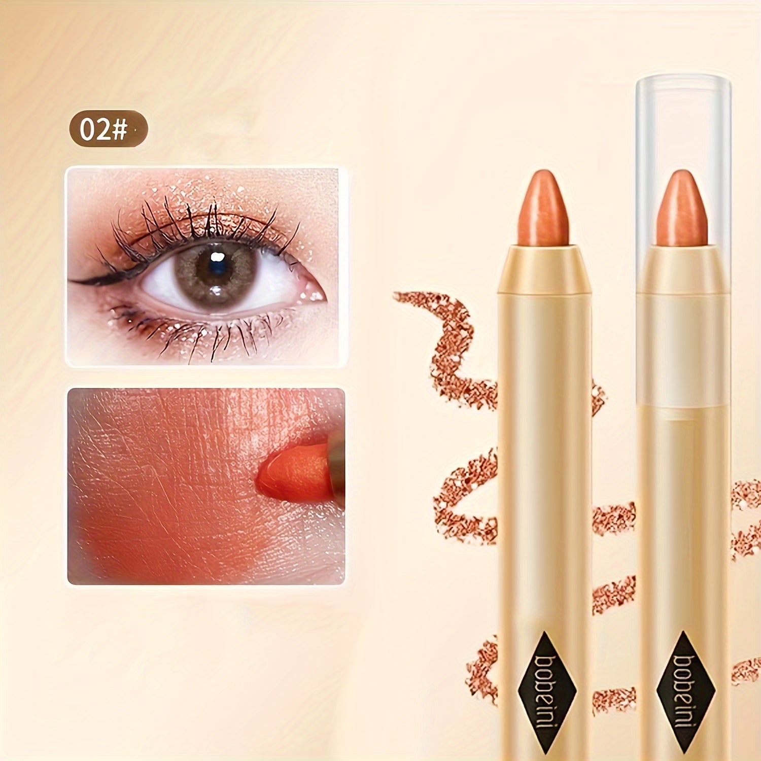 Женский глиттерный карандаш для теней для век с двойной стороной для контурирования и осветления макияжа