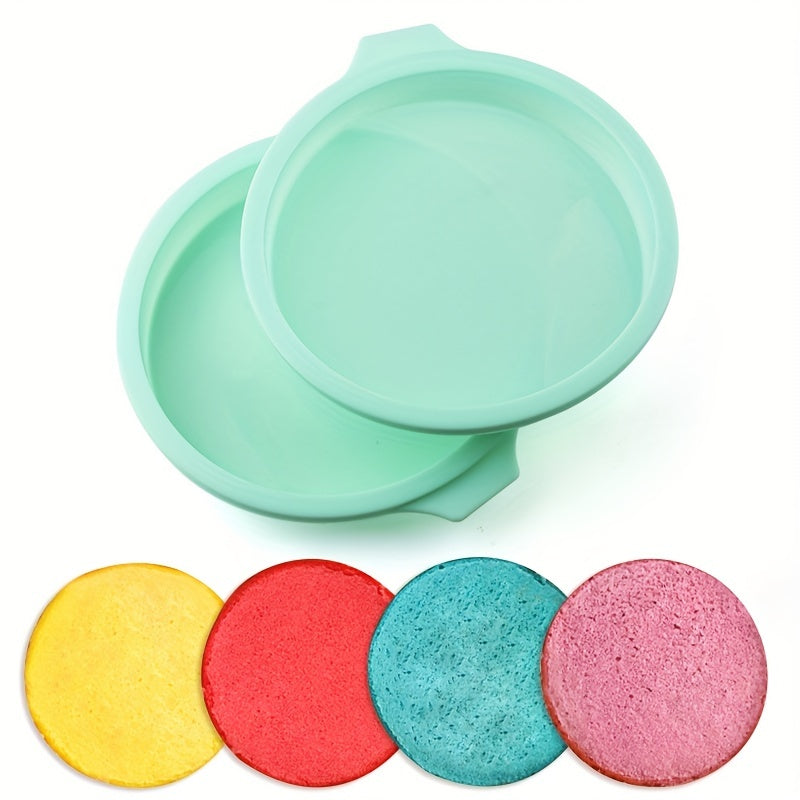 Set of 4 Silicone Cake Molds Round Non-Stick Baking Tools for Cakes and Pastries