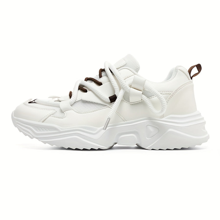 Women's Lightweight Mesh Running Sneakers with Thick Soles