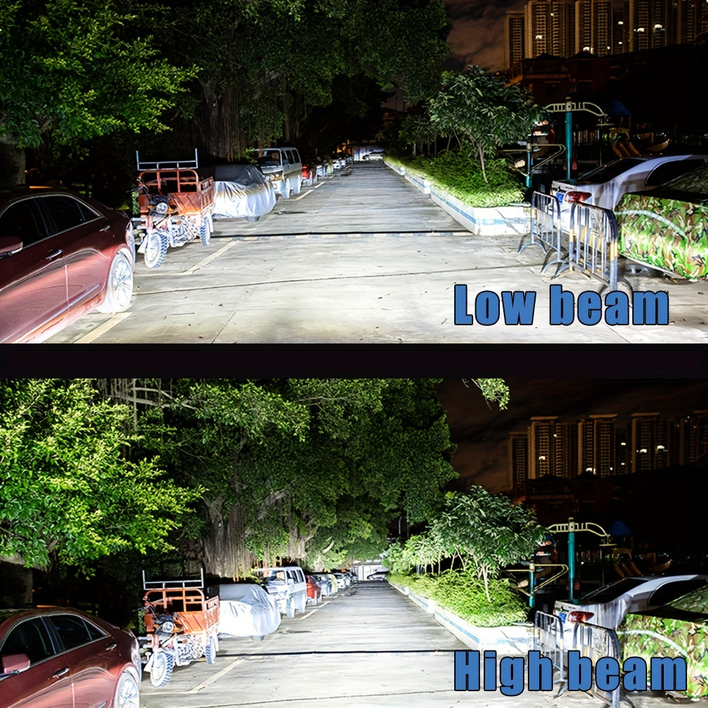 2Pcs 72W LED Headlight Bulbs for Cars 6500K White High Power H4 H7 H11