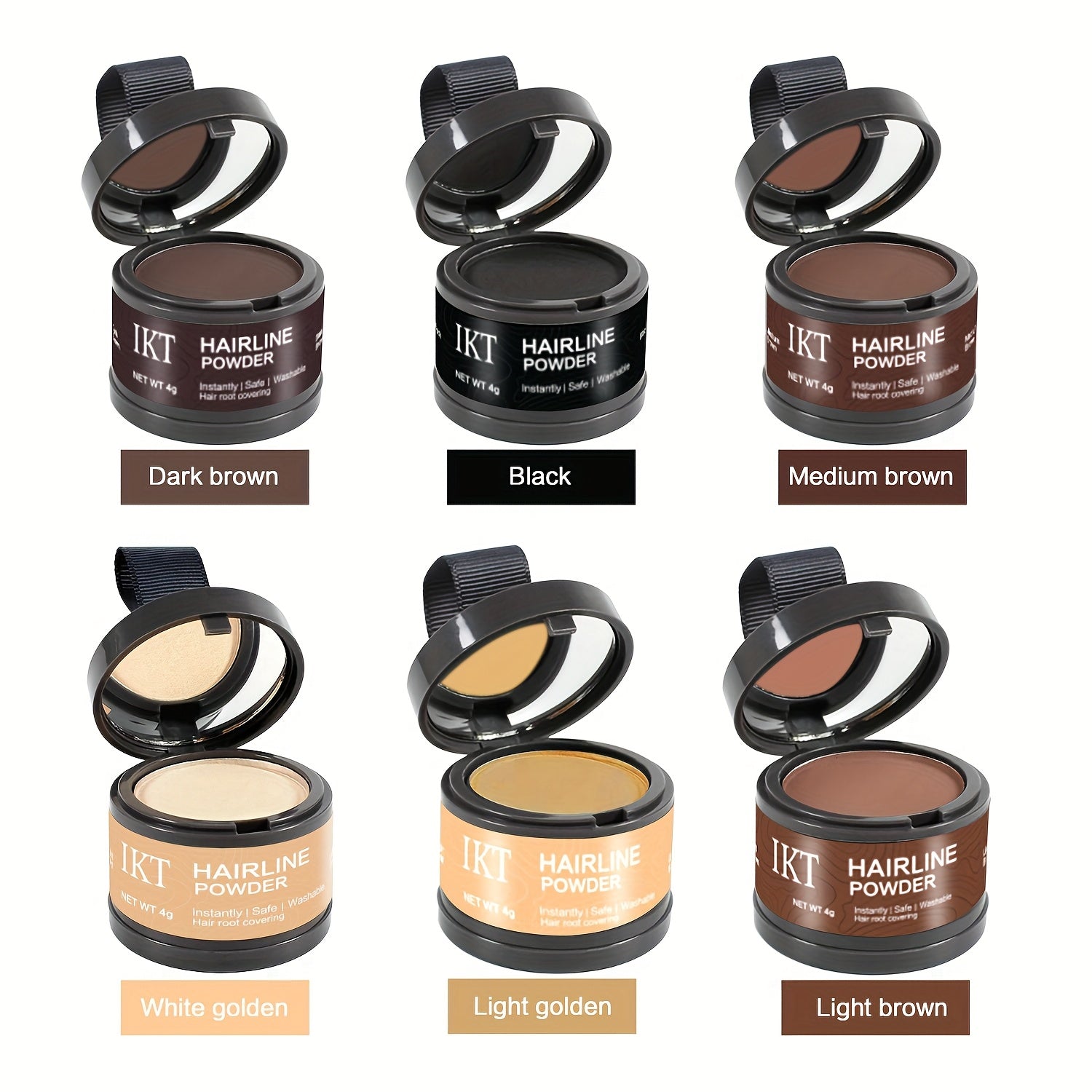 Unisex Hairline Powder Thinning Hair Root Concealer Portable Plastic Powder