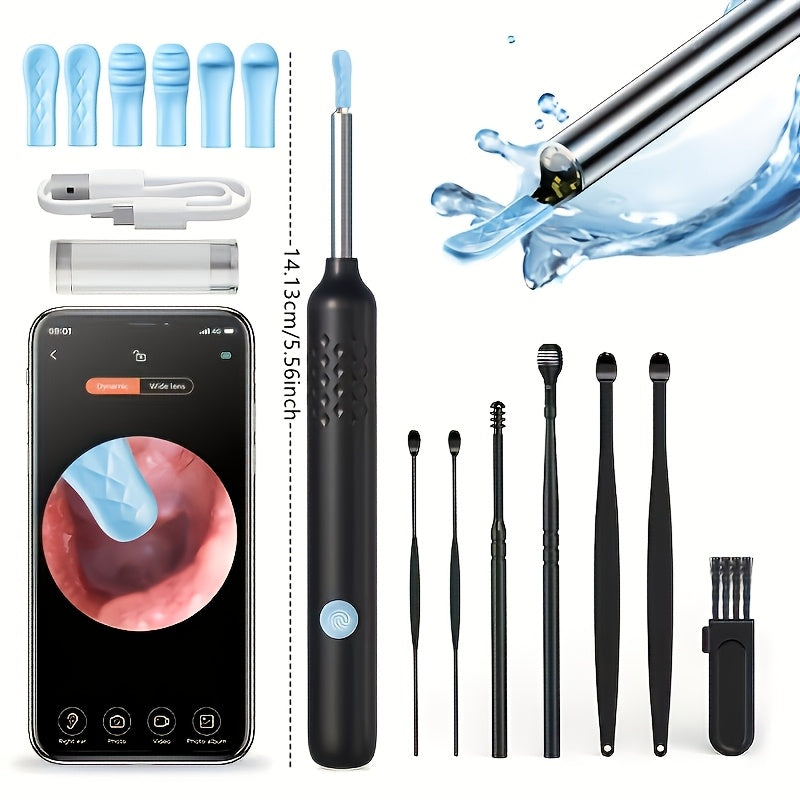 Intelligent Ear Wax Remover with Camera Rechargeable Ear Cleaner Kit with Ear Scoop and Pick