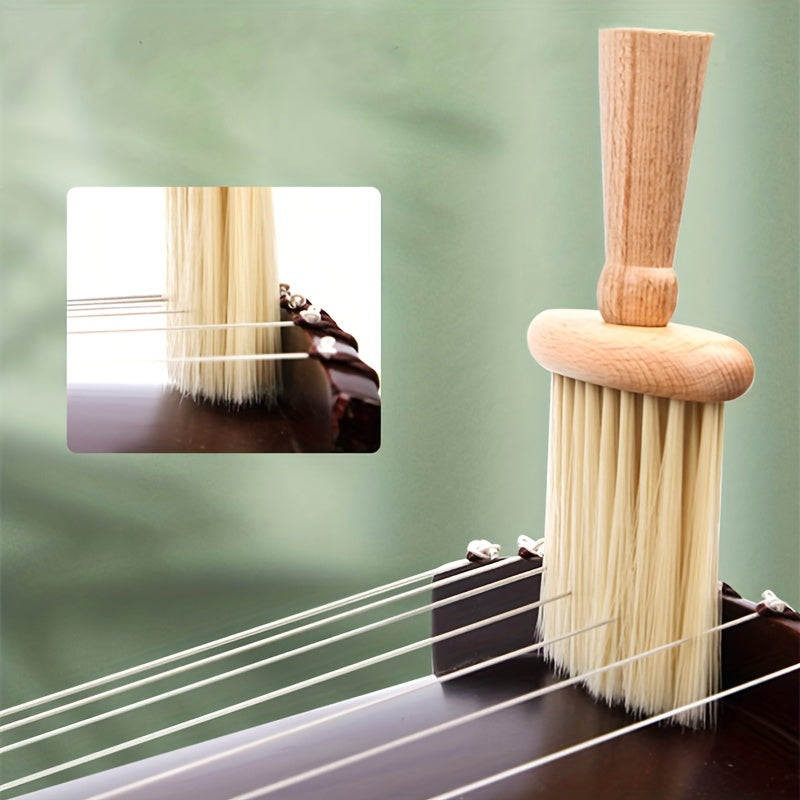 Universal Wooden Violin Cleaning Brush for Dust Removal and Maintenance