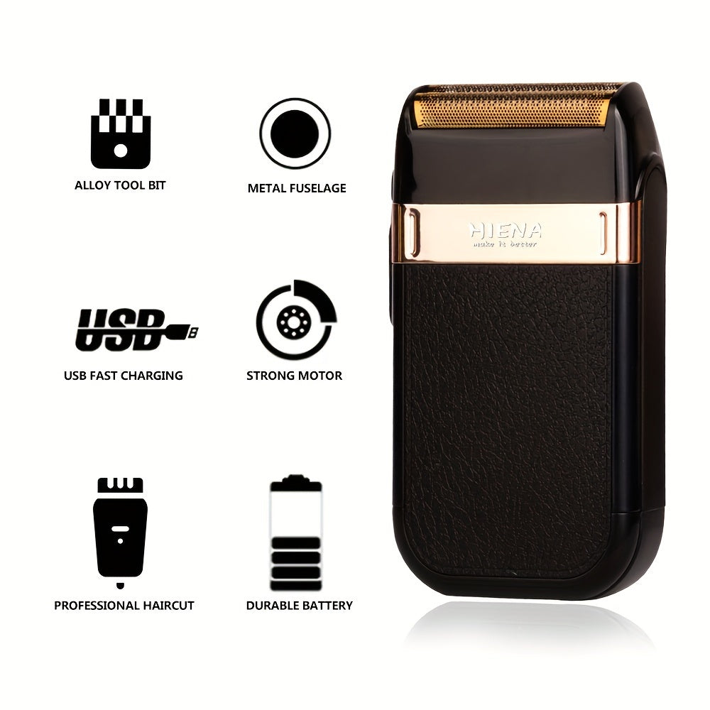 Kit de recortadora de cabello para hombres con carga USB y cuchilla en forma de T