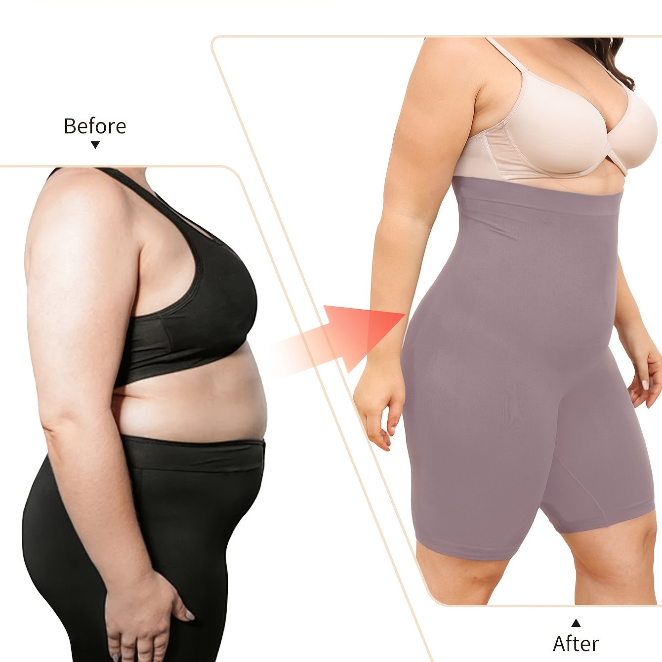 Plus Size High-Stretch Tummy Control Yoga Shorts for Women Activewear