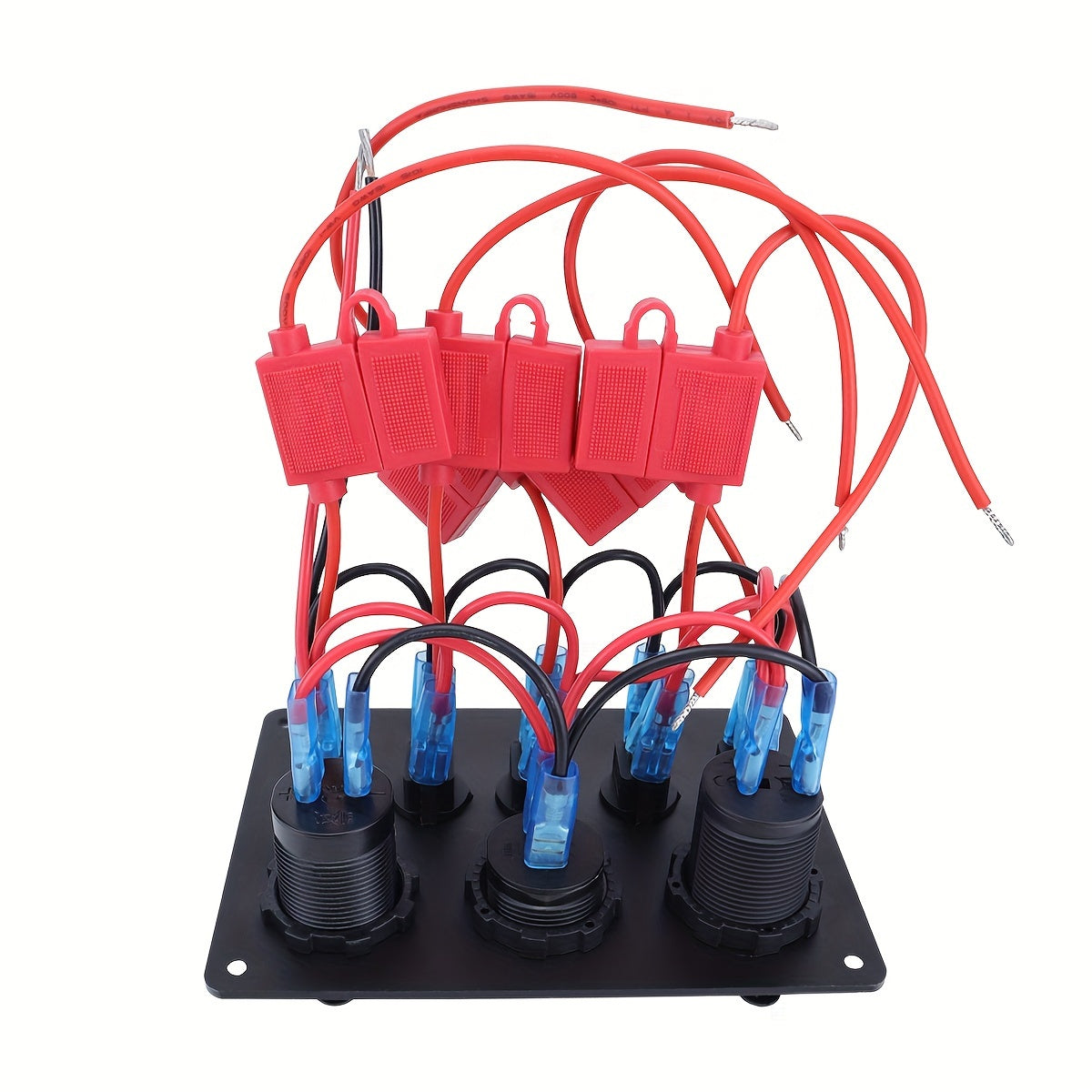 5 Sets Rocker Switch Panels with USB and Volt Meter for RVs Boats Trucks