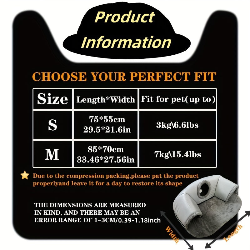 Cat Tunnel Bed with Play Mat and Warm Nest for Small to Medium Pets