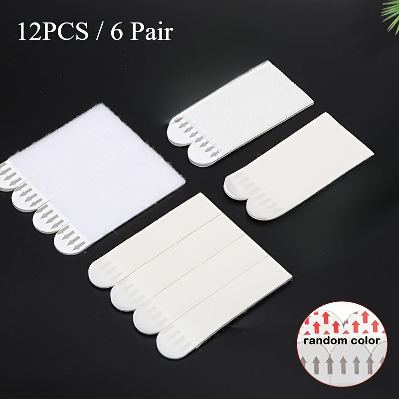 12/24pcs Double-Sided Waterproof Picture Hanging Strips No Drilling