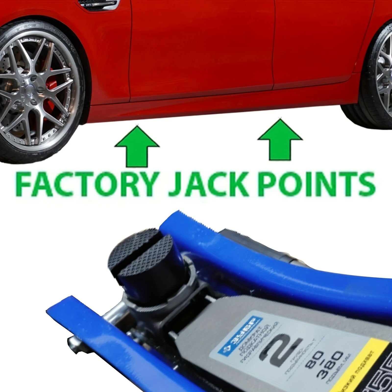 Universal Synthetic Rubber Car Jack Pad Frame Protector Slotted Lifting Disk
