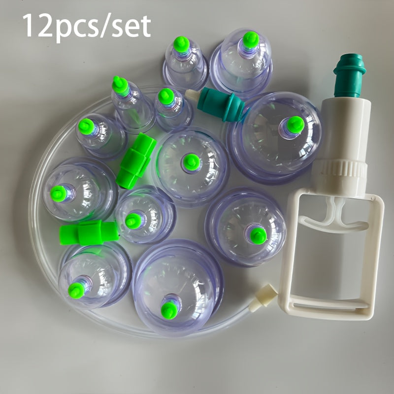 Cupping Therapy Kit for Home Use with Handheld Massage Jar and Suction Set