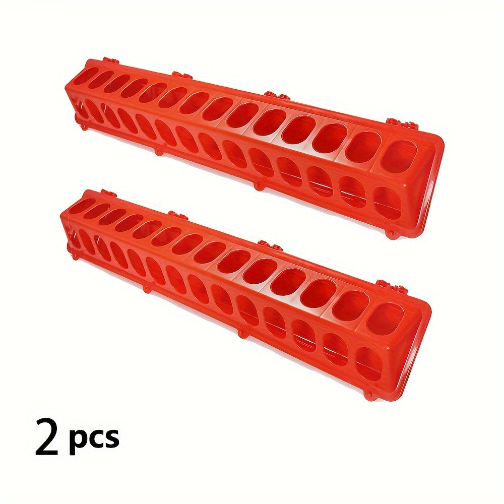 Long Plastic Poultry Feeder for Chickens Ducks and Geese Water and Food