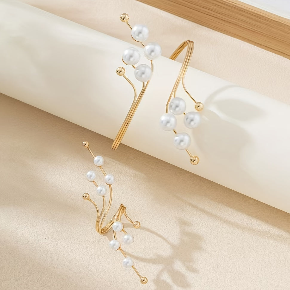 Stylish Irregular Design Bangle and Ring Set for Women Suitable for Gifting