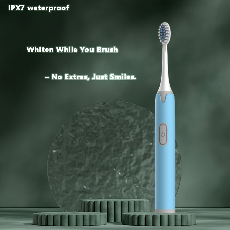 Electric Toothbrush With Soft Replaceable Heads Waterproof USB Rechargeable For Sensitive Gums