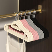 Pack of 10 Velvet Hangers with Swivel Hooks Non-Slip Space Saving Includes Tie Bar for Coats Suits Dresses