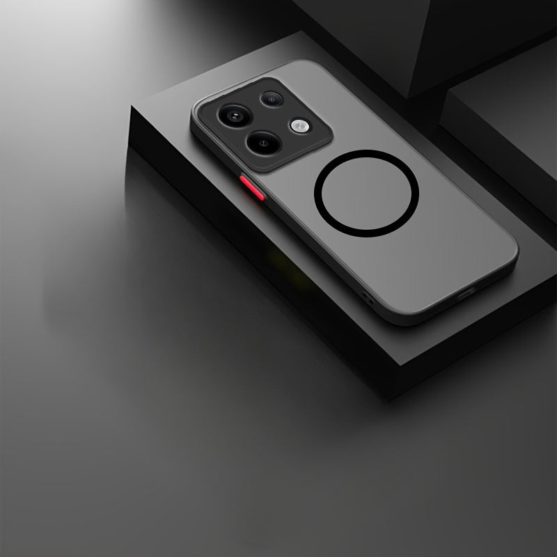 Matte Frosted Hard Phone Case for Xiaomi Poco and Mi Models Shockproof Magnetic Car Holder