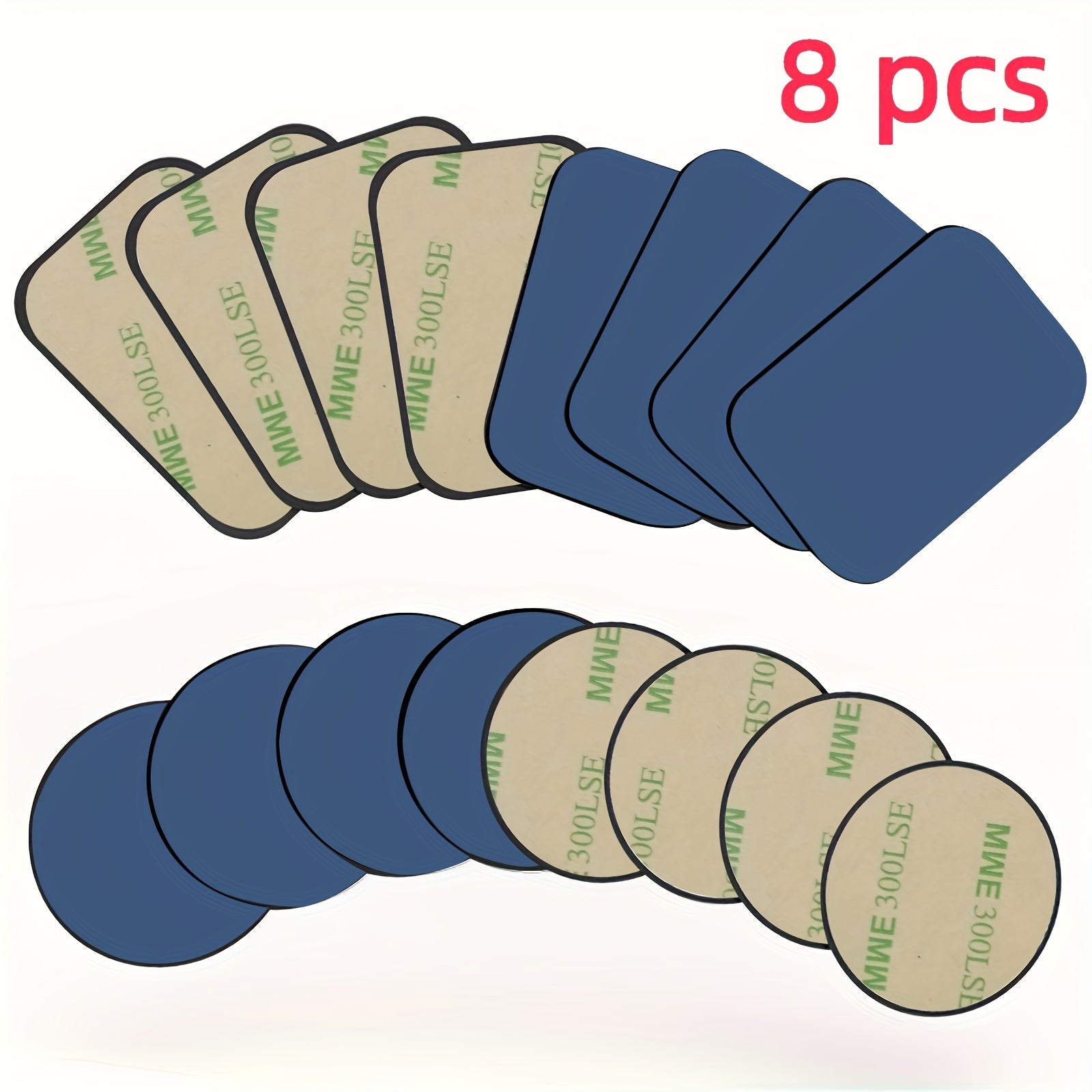 8Pcs Car Magnetic Phone Mounts Black Iron Sheets Secure Mobile Holders