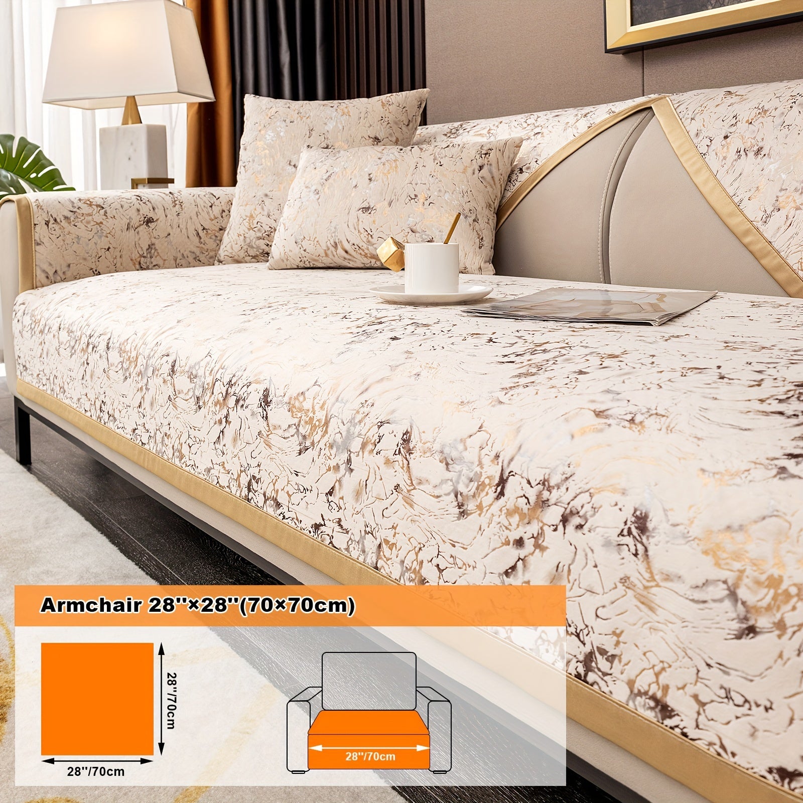 Европейский стиль чехол для дивана, универсальный чехол для всех сезонов с чехлом для подушки и защитным чехлом для подушек дивана. Подходит для различных комнат и домашнего декора.