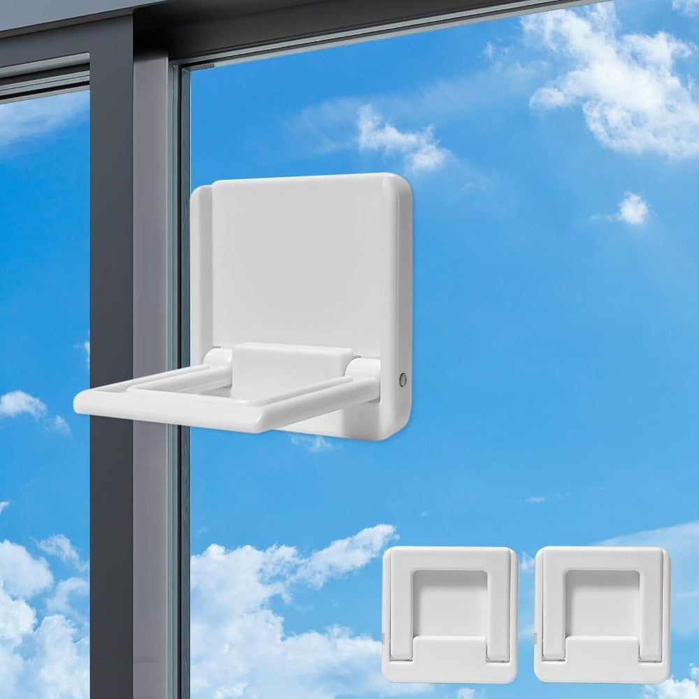 Childproof Sliding Door Window Locks Set of 2 White Security for Glass Doors and Windows