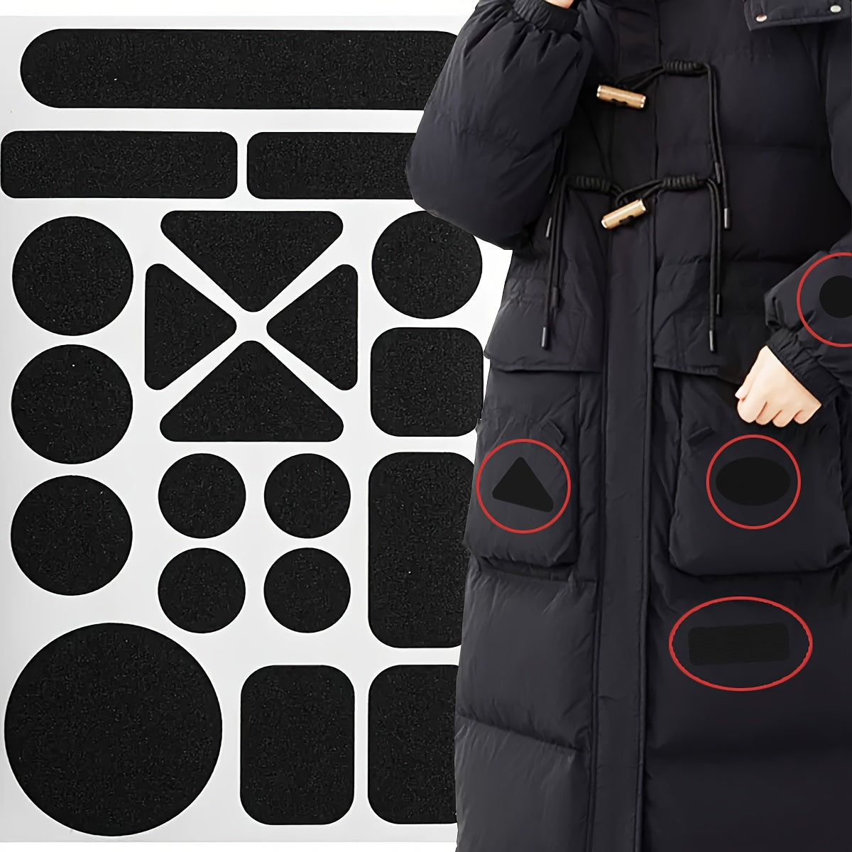 Черная самоклеящаяся заплатка для ремонта одежды для курток и одежды