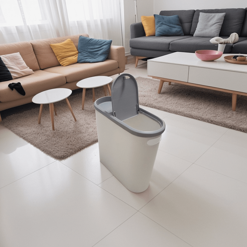 Plastik chiqindilar uchun quti, oson bosish bilan yuqori qopqog'i, zamonaviy minimalistik dizayn, hidi o'tkazmaydigan, 10L