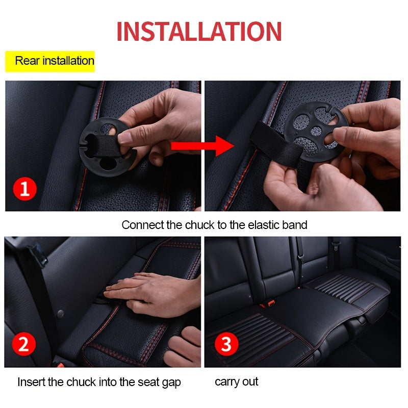 Fundas universales de cuero sintético para asientos de coche, protectores de cojín delanteros y traseros