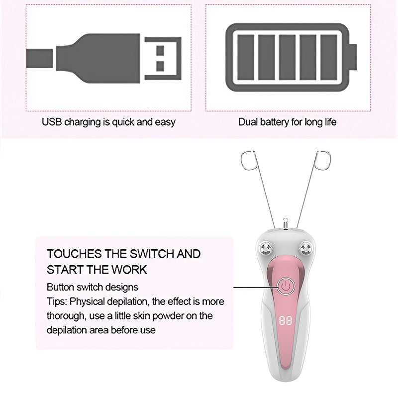 Electric Facial Hair Removal Machine for Women Rechargeable USB Shaver