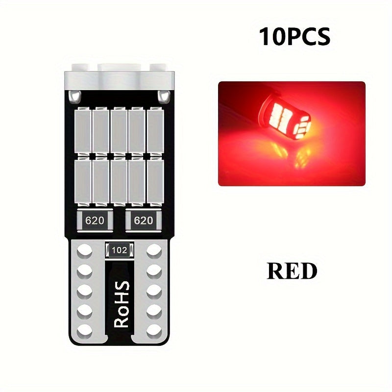 10 dona LED raqam belgilari chiroqlari W5W 194 501, juda yorqin, xato qilmaydigan
