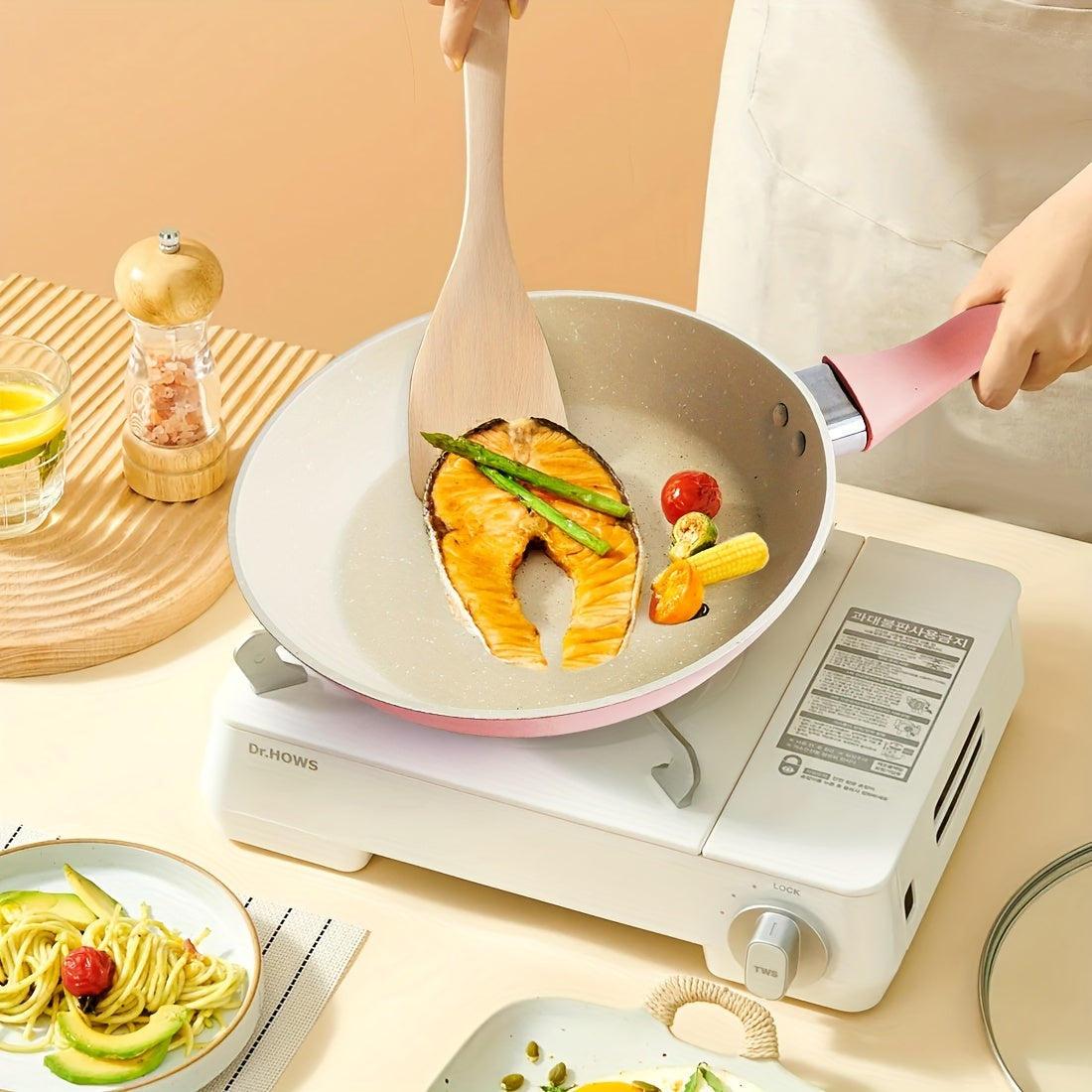 Non-Stick Aluminum Mini Wok for Rice Porridge and Multifunctional Cooking Dishwasher Safe Healthy Cooking