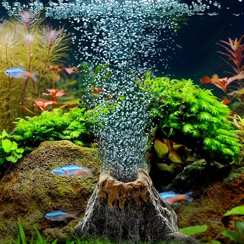 Volcanic Bubble Stone for Fish Tanks ABS Aeration Decor Small Tank