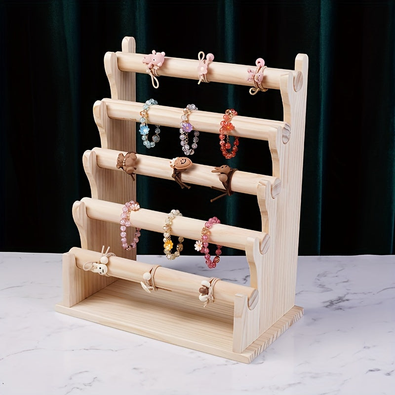 Деревянная многоуровневая подставка для браслетов, дисплей, органайзер для украшений, стойка для хранения