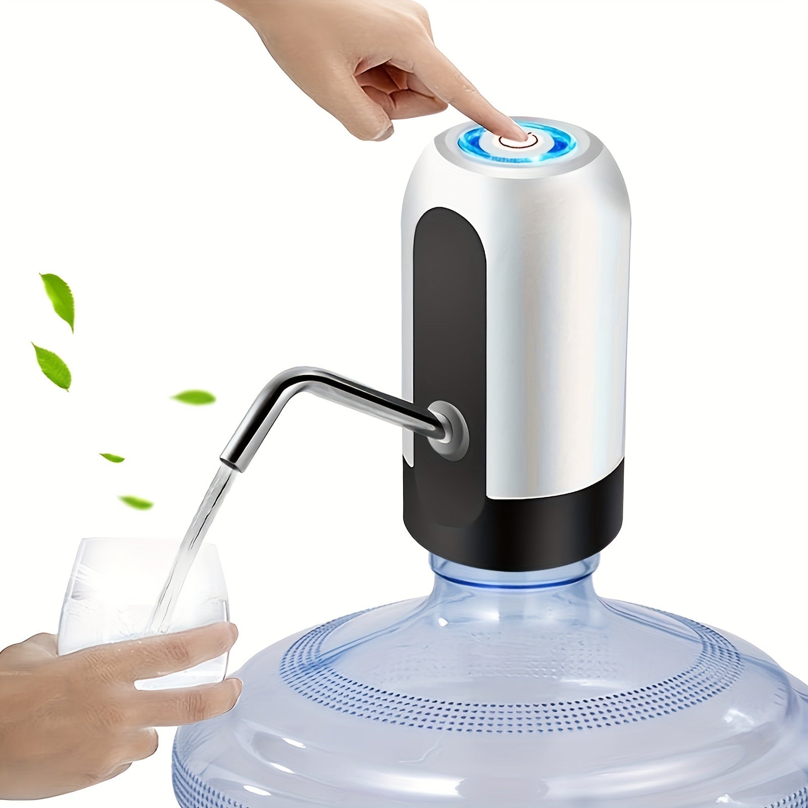 USB Rechargeable Water Bottle Pump with 400mAh Lithium Battery for Dorms