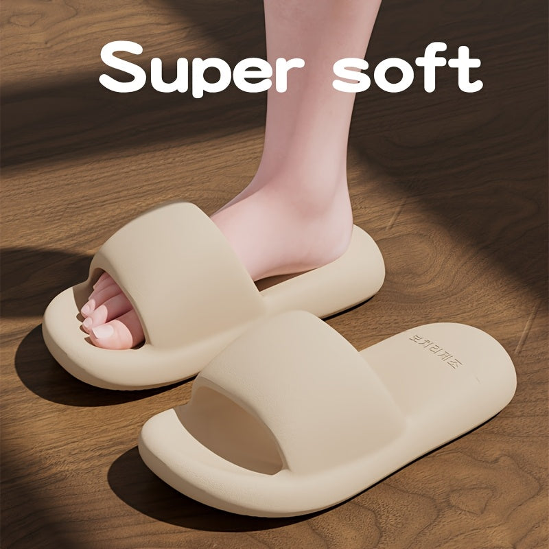 Ayollar paxtadan tayyorlangan ochiq barmoqli shippaklar, yumshoq taglik bilan, yozgi plyaj, bir rangli