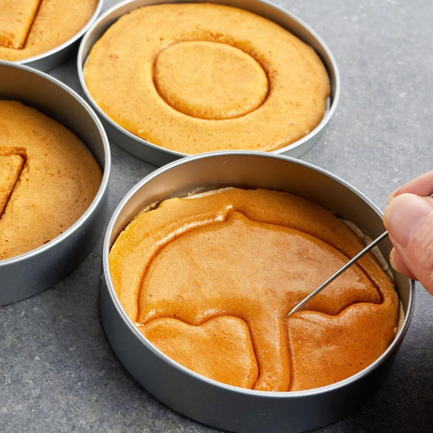 Stainless Steel Cookie Cutter Set with 4 Shapes Including Star Umbrella Triangle and Circle for Baking and Cake Decorating