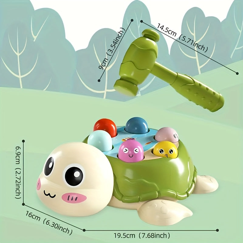 Kids' Educational Toy, Interactive Turtle Pop-Up, Durable Plastic, Multi-Color