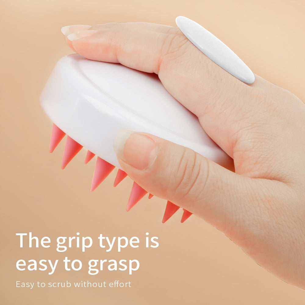 Silicone Scalp Massager and Shampoo Brush for Hair Growth Dandruff Removal Non-Electric Fragrance-Free Tool