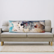 Ikkita tomonlama bosma maxsus foto tanasi yostiq qoplamasi - Yumshoq qisqa plush, zipli esdalik uy bezak sovg'asi, yubiley, Sevgililar kuni, Rojdestvo uchun - 14 yosh va undan katta do'stlar uchun mukammal - 50.8x137.16 sm o'lchami