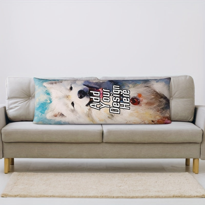 Double-Sided Custom Photo Body Pillowcase Soft Plush Zippered Home Decor 50x137 cm