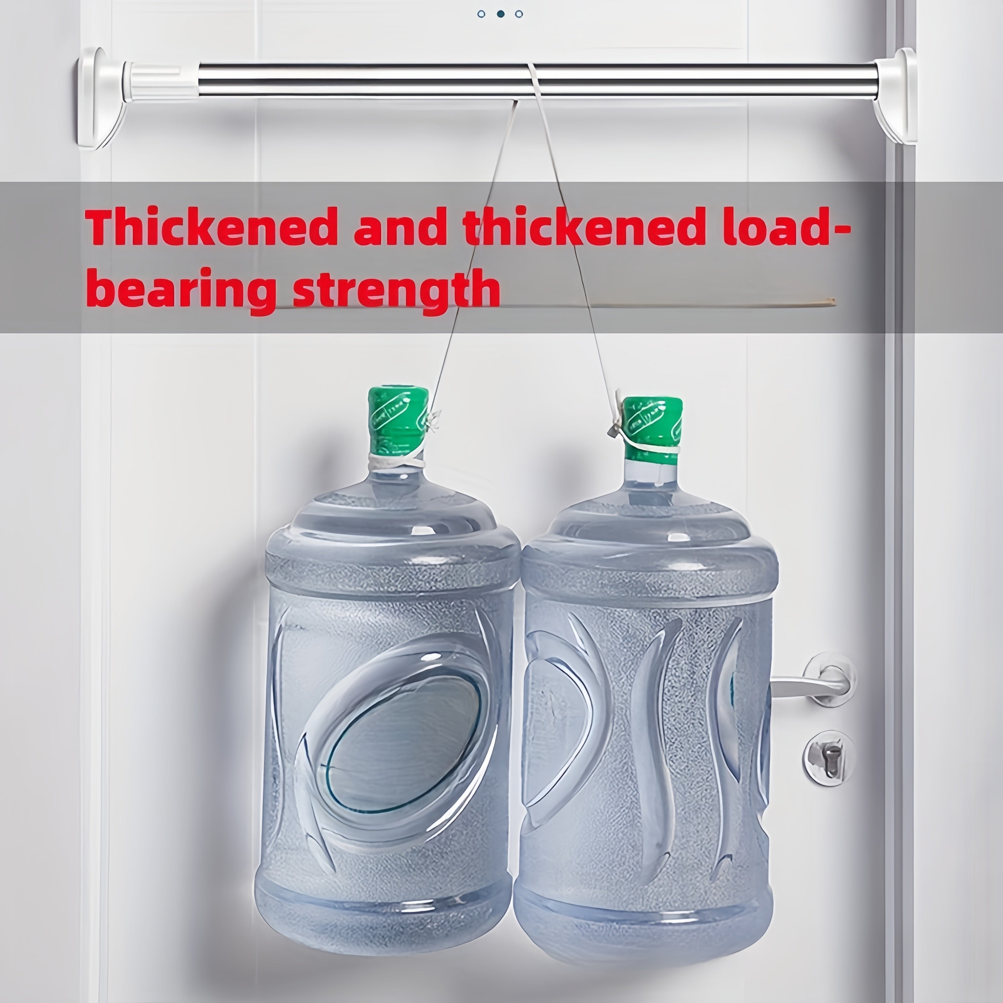 Telescopic Clothes Drying Pole No Holes Shower Curtain Rack for Bathroom Balcony