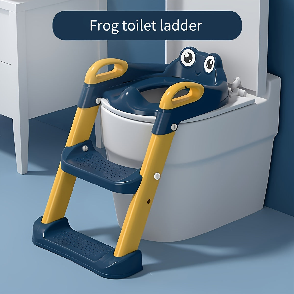 Frog-Themed Potty Training Ladder for Toddlers Safe Portable Toilet Seat