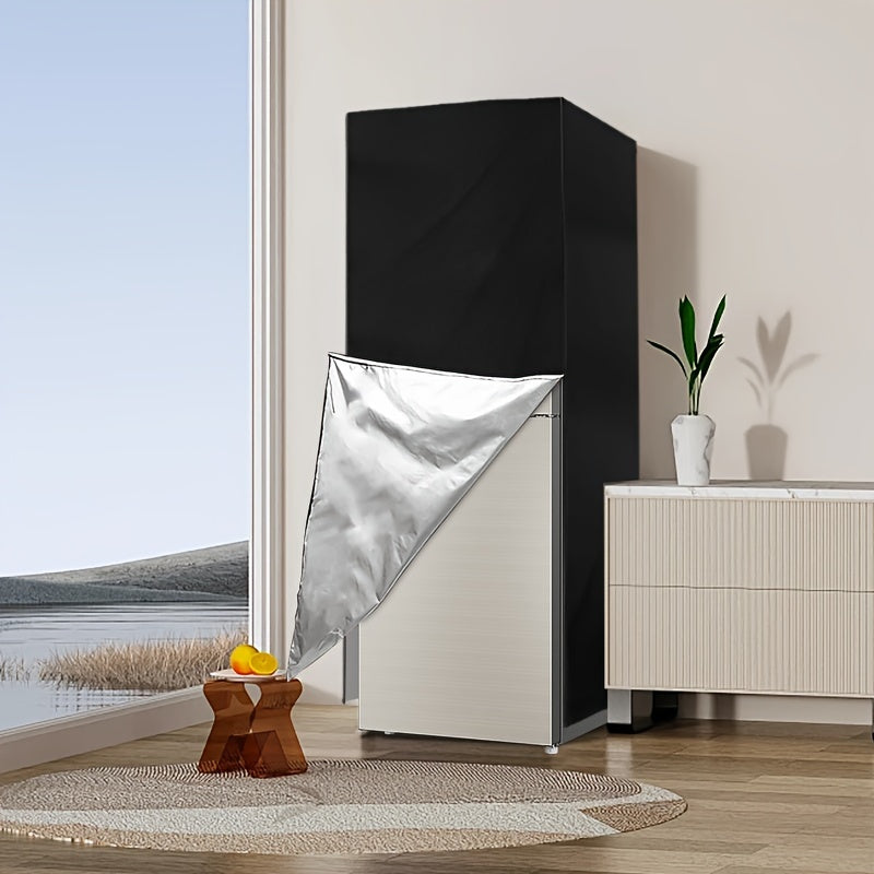 Outdoor Polyester Refrigerator Cover Waterproof Dustproof Vertical Stand Protector