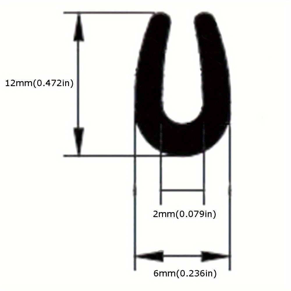 Черный резиновый защитный бортик для дверных краев в форме U, 299,92 см, защита от царапин для автомобилей