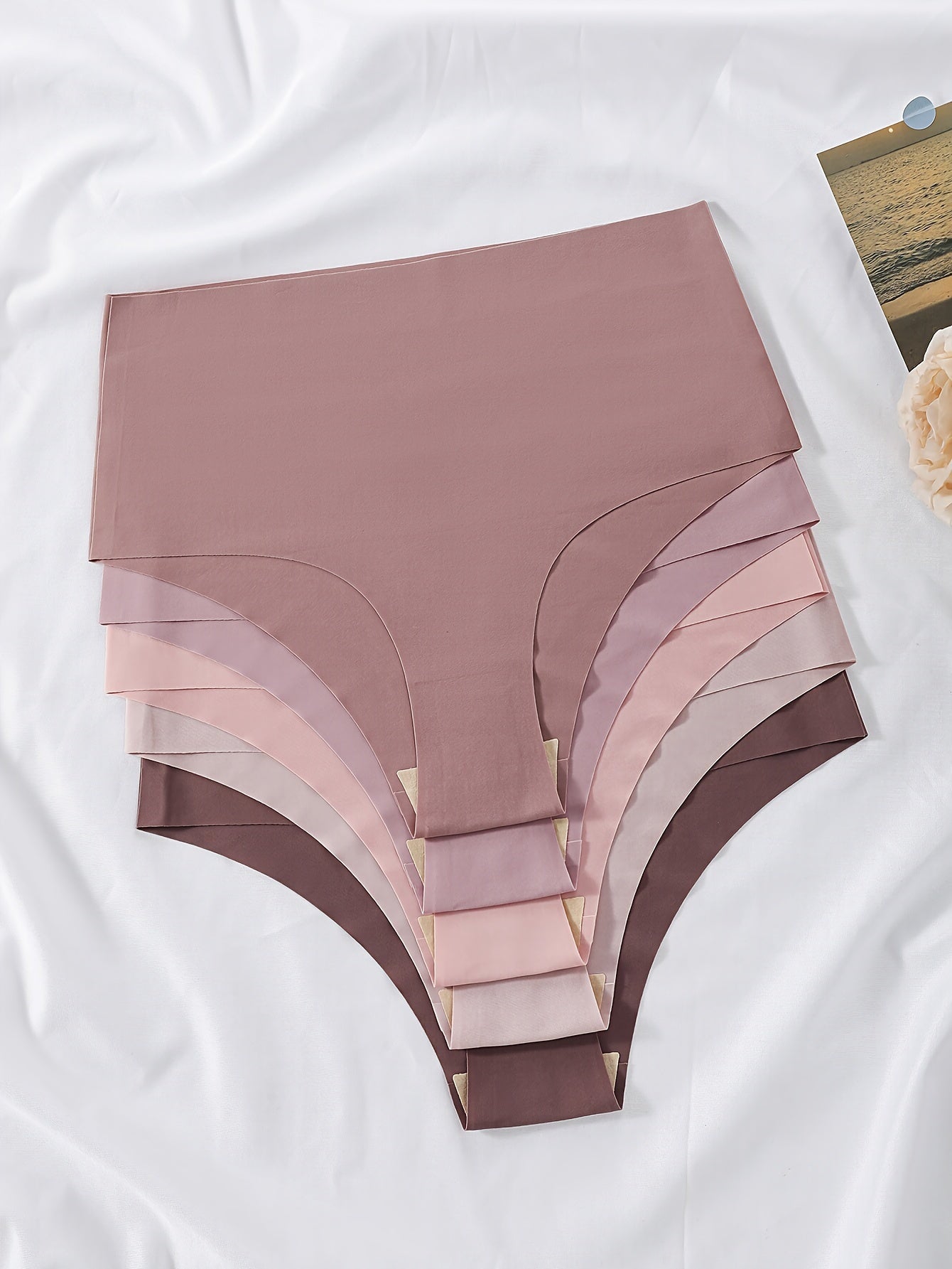 5-Pack Women's Seamless High Waist Panties Mixed Colors Underwear Lingerie