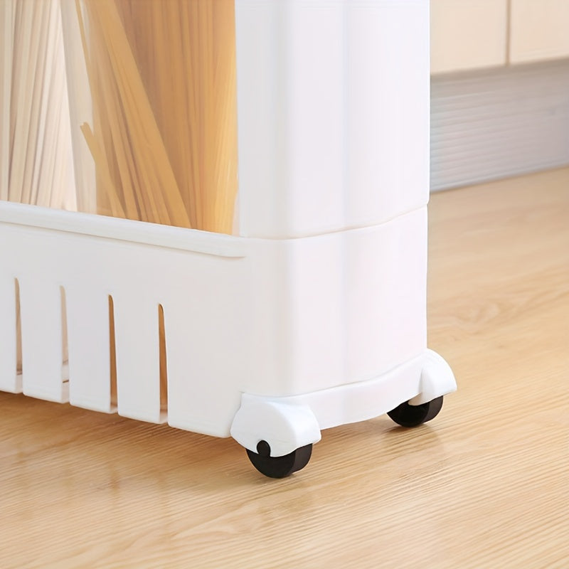 3-Layer Super Narrow Refrigerator Edge Gap Organizer Cabinet for Kitchen Bathroom Storage