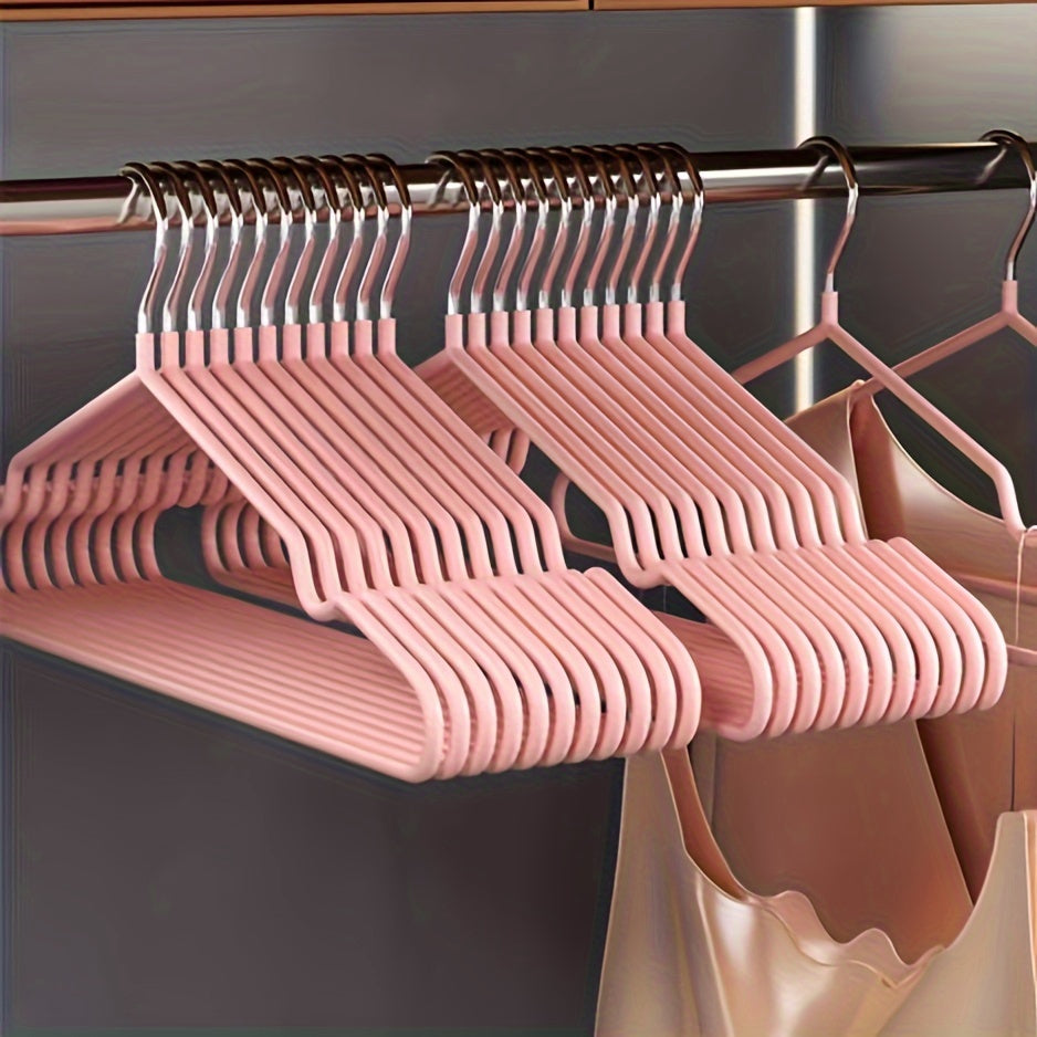 Set of 10 Heavy Duty Stainless Steel Hangers for Coats Suits Dresses